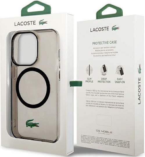 Lacoste Back Cover Πλαστικό Μαύρο (iPhone 15 Pro Max)