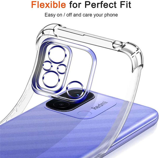 Techsuit Shockproof Clear Back Cover Silicone with Strap Transparent (Realme C53)