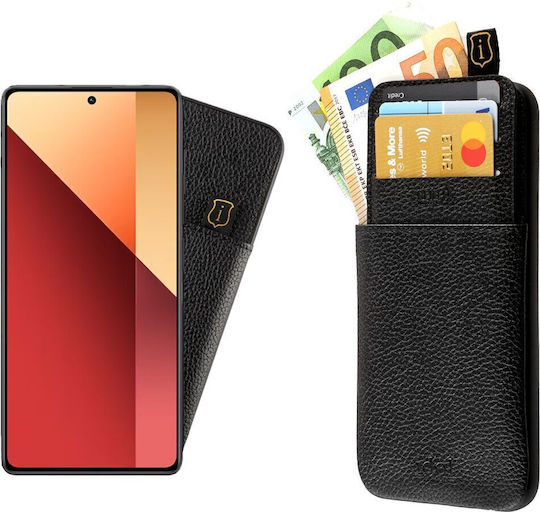 Idol 1991 Anti-rfid Brieftasche Leder / Silikon / Synthetisches Leder Schwarz (Redmi Note 13 Pro 5G / Poco X6)