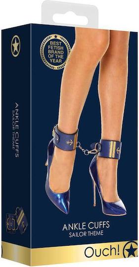 Δερμάτινες Ποδοπέδες Ouch Vegan Leather Ankle Cuffs Sailor Theme