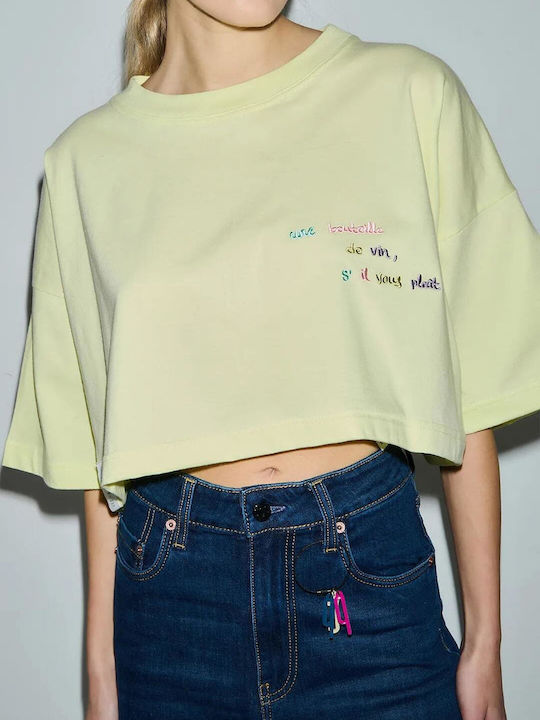 PCP S’il Vous Plait Women's Crop T-shirt Yellow