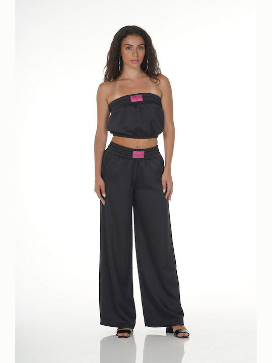 Women's Blouse Strapless Black