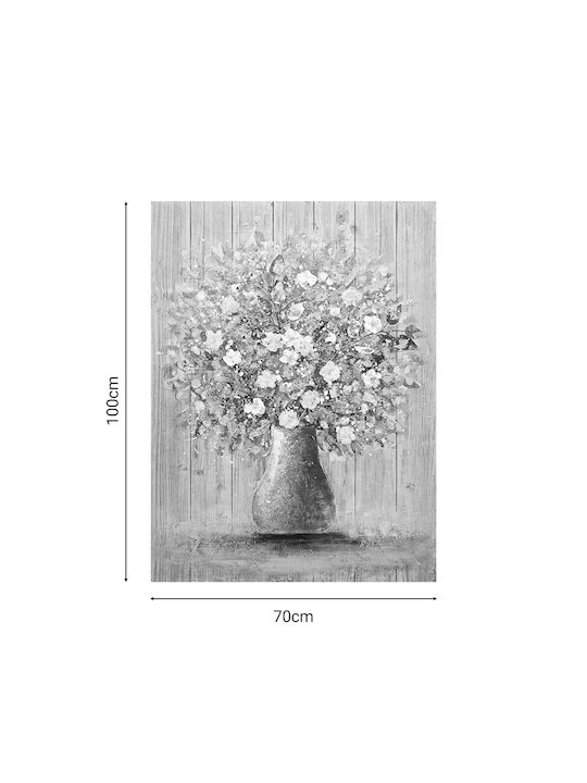 Inart Flowerpot I Πίνακας σε Καμβά 70x100cm