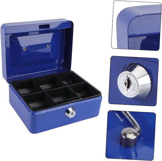 Kassenschrank mit Schloss ZT1XJ33QWS101ALBASTRU Blau