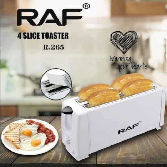 Raf Toaster 4 Slots 1200W White