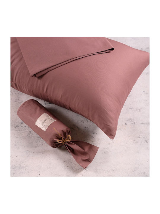 Melinen Sheet Double 205x270cm. Urban Line Rose/Brown