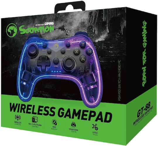 Marvo GT-88 Ασύρματο Gamepad για Android / PC / PS4 / iOS Πολύχρωμο