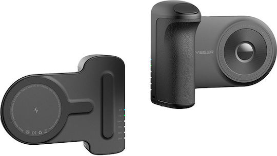 Veger W0569 SnapCam Solar MagSafe Power Bank 5000mAh 5W with USB-C Port Quick Charge 3.0 Black