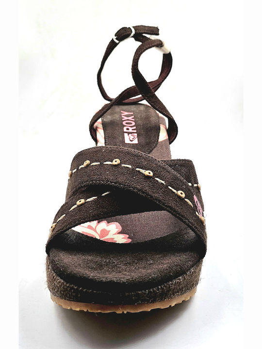 Women's Suede Platform Shoes Brown