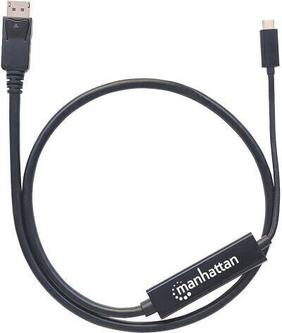 Manhattan Видео Кабел USB-C Мъжки DisplayPort Черен 1м 152471