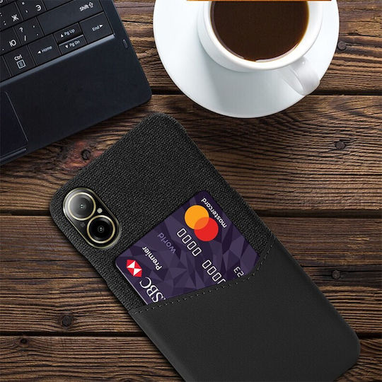 Card Slot Back Cover Πλαστικό Μαύρο (Realme C67)
