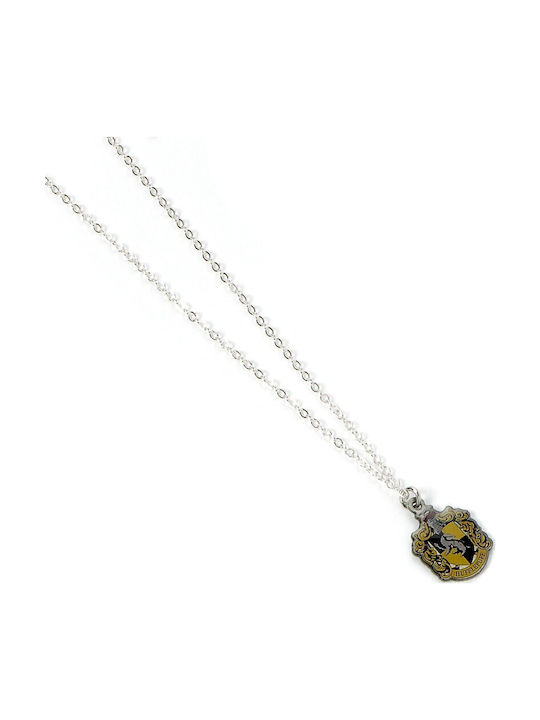 Harry Potter Hufflepuff Pendant Silver Plated Pendant Chain Ewnx0024