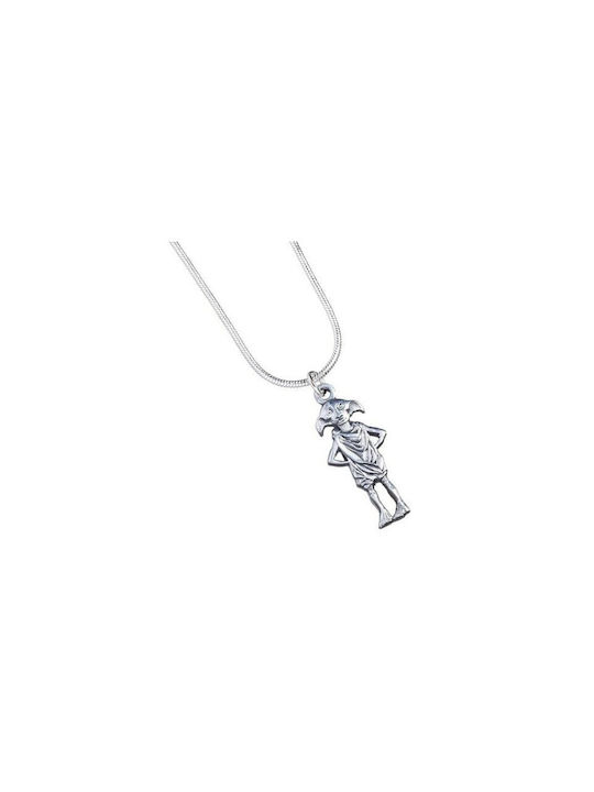 Harry Potter Elf Dobby Silver Plated Pendant Necklace