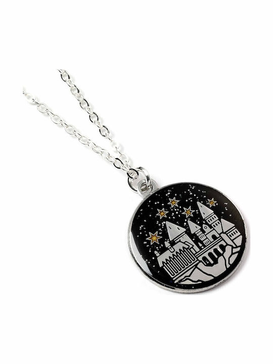 Harry Potter Hogwarts Silver Plated Pendant Necklace Ewn00179