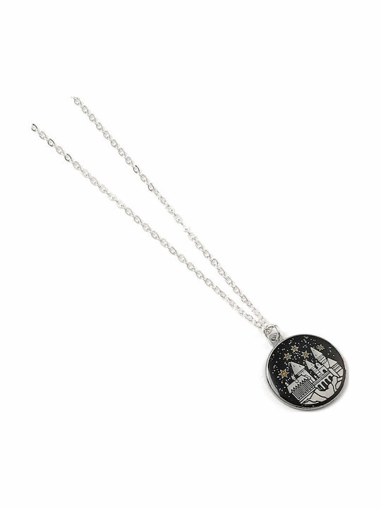 Harry Potter Hogwarts Silver Plated Pendant Necklace Ewn00179