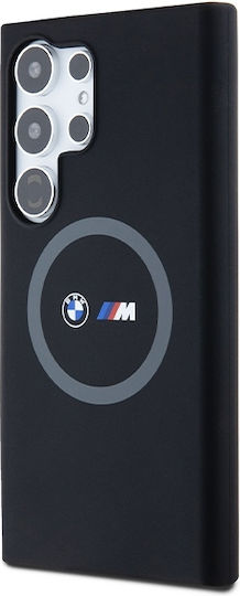 BMW M Silicone Printed Ring Magsafe Umschlag Rückseite Kunststoff / Silikon Schwarz (Galaxy S24 Ultra)