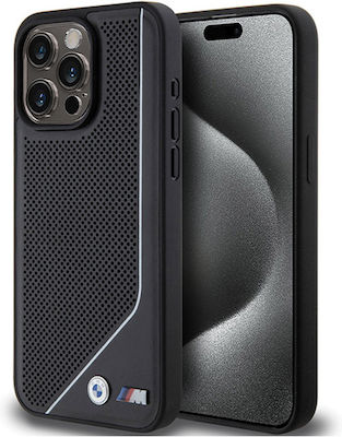 Perforated Back Cover Plastic / Silicone / Leather Black (iPhone 15 Pro Max)