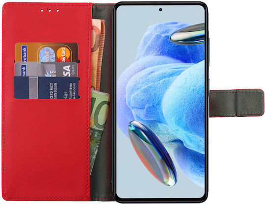 Volte-Tel Allure Magnet Buchen Sie Synthetisches Leder / Silikon Rot (Redmi Note 12 Pro 5G)