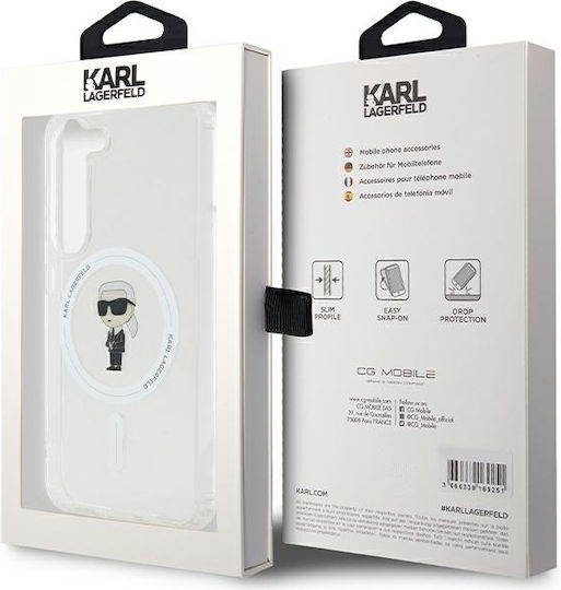 Karl Lagerfeld Ikonik Magsafe Задна корица Пластмаса / Силикон Прозрачен (Galaxy S23)
