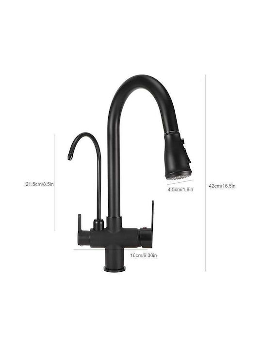 Poly Tall Kitchen Faucet Counter Silver