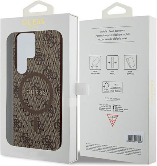 Guess Back Cover Δερματίνης / Δερμάτινο Καφέ (Galaxy S24 Ultra)
