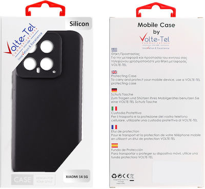 Volte-Tel Back Cover Silicone with Strap Durable Black (Xiaomi 14)