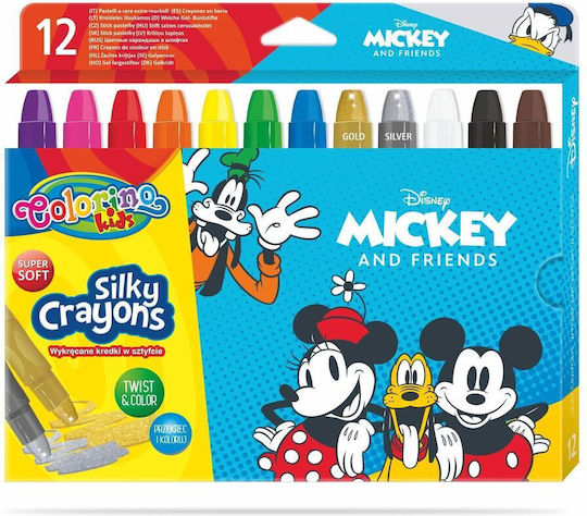 Gel Crayons Silky Colorino Mickey Mouse