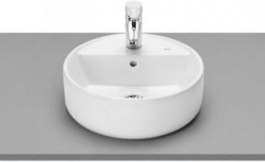 Roca The Gap Επικαθήμενος Νιπτήρας Πορσελάνης 40x40x13cm Λευκός Roca The Gap Επικαθήμενος Νιπτήρας Πορσελάνης 40x40x13cm Λευκός