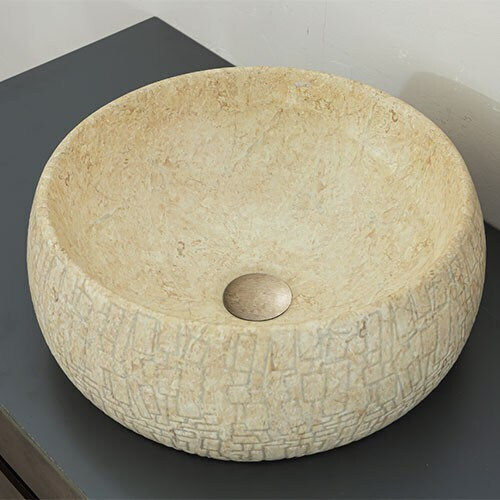KLP Athina Aufgesetztes Waschbecken Porzellan 40x40x16cm Beige KLP Athina Aufgesetztes Waschbecken Porzellan 40x40x16cm Beige