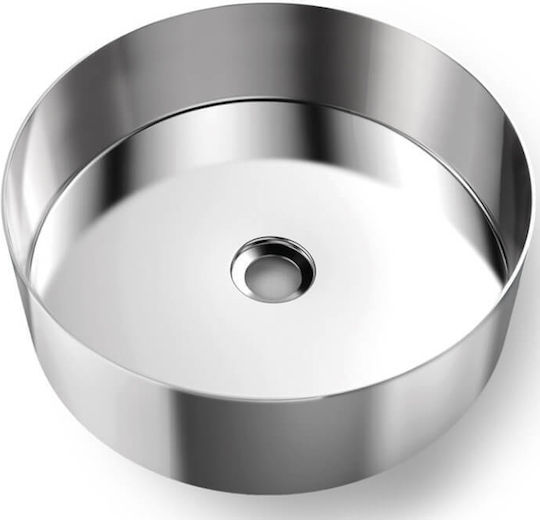 Voss Milo PVD Επικαθήμενος Νιπτήρας Inox 33x33x12cm
