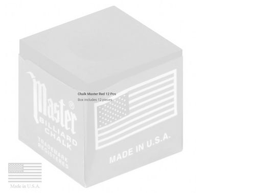 Tweeten Chalk Master Τεμπεσίρι Μπιλιάρδου Κόκκινο 12τμχ 12τμχ 7006