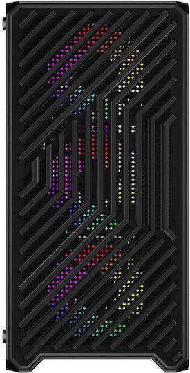 1STPLAYER Trilobite T5 Gaming Mini Tower Κουτί Υπολογιστή με Πλαϊνό Παράθυρο Μαύρο