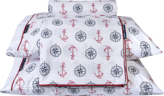 Greenwich Polo Club Set Übergröße 4Stück 240x260cm 2182 White-red-red-blue Greenwich Polo Club Set Übergröße 4Stück 240x260cm 2182 White-red-red-blue