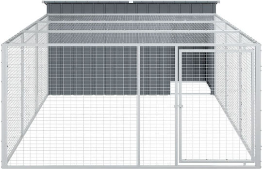 vidaXL Парк за Кучета в Сив Цвят 110 x 110 x 110см.