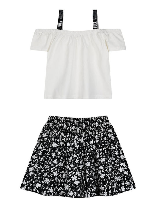 Energiers Kids Set with Skirt Summer 2pcs Black