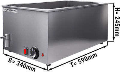 Ggm Gastro Bmy11150a Ben Mari Electric 1.2 Kw 1x Gn 1/1 150 Hls Înălțime robinet de descărcare de gestiune