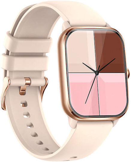 Colmi C61 Aluminium Smartwatch mit Pulsmesser (Rosa)