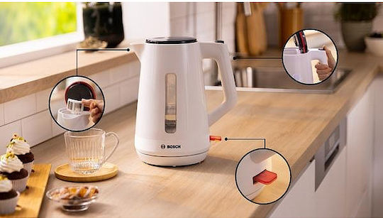 Bosch MyMoment Електрическа Кана 1.7л 2400W Бял
