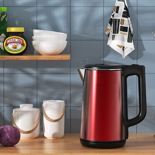 Sokany Kettle 2.5lt 1500W Red