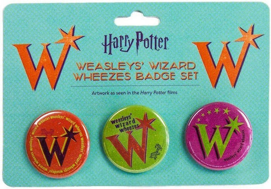 Set 3 insigne Harry Potter Weasley 4 Cm