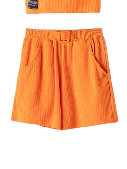 Kids' Set with Shorts Summer 2pcs Orange