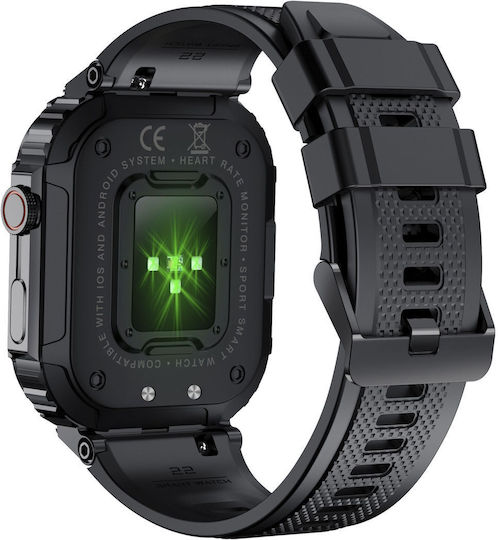 Denver SW-191 Smartwatch με Παλμογράφο (Μαύρο)