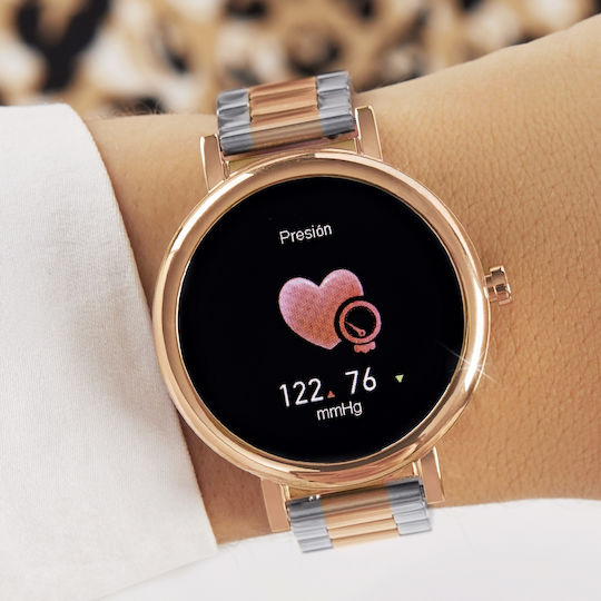 Marea Β61002 40mm Smartwatch με Παλμογράφο (Ροζ Χρυσό)