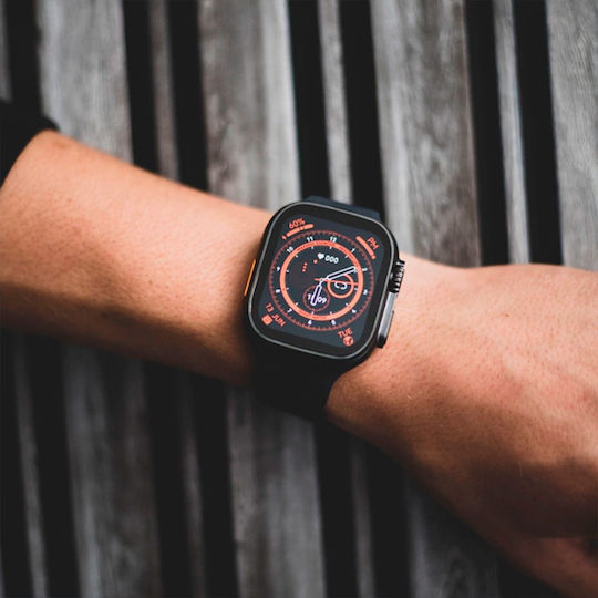 NO.1 DT8 Ultra+ Smartwatch με Παλμογράφο (Πορτοκαλί)