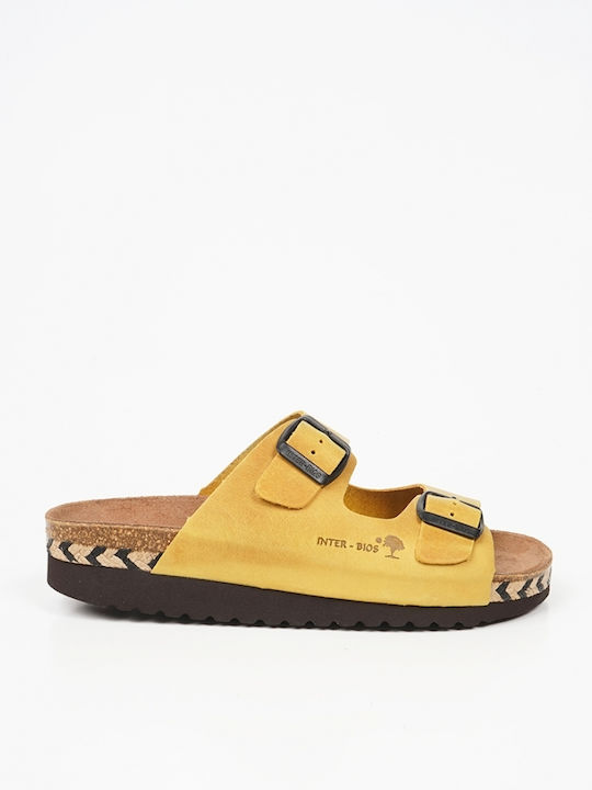 Sandale Casual Damă Din Piele Galbene