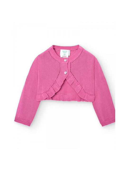 Boboli Kids Cardigan Knitted fuchsia