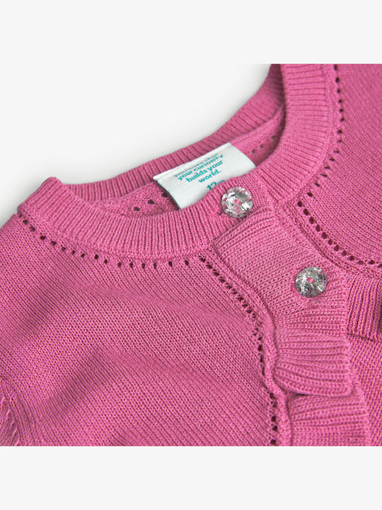 Kinderstrickjacke Gestrickt fuchsia