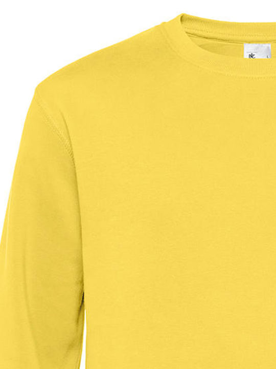 B&C King Men's Long Sleeve Promotional Sweatshirt Yellow Fizz