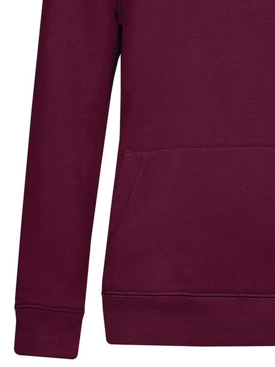 B&C Queen Werbe-Hoodie Dark Cherry