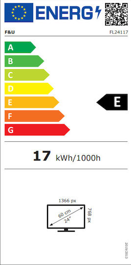 F&U Τηλεόραση 24" HD Ready LED FL24117 (2023)